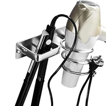 

New Aluminum Hair Dryer Holder Bathroom Hair Dryer Rack Shelf Wall Mounted Rack Shelf Storage Organizer Bathroom Accessories