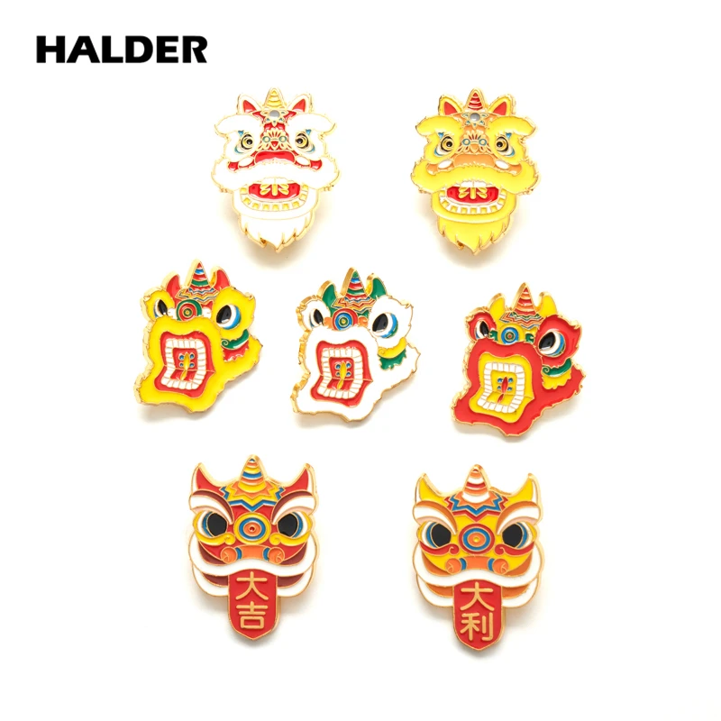 Оптовая продажа булавка на заказ сувенирная брошь китайская Лунная Новогодняя
