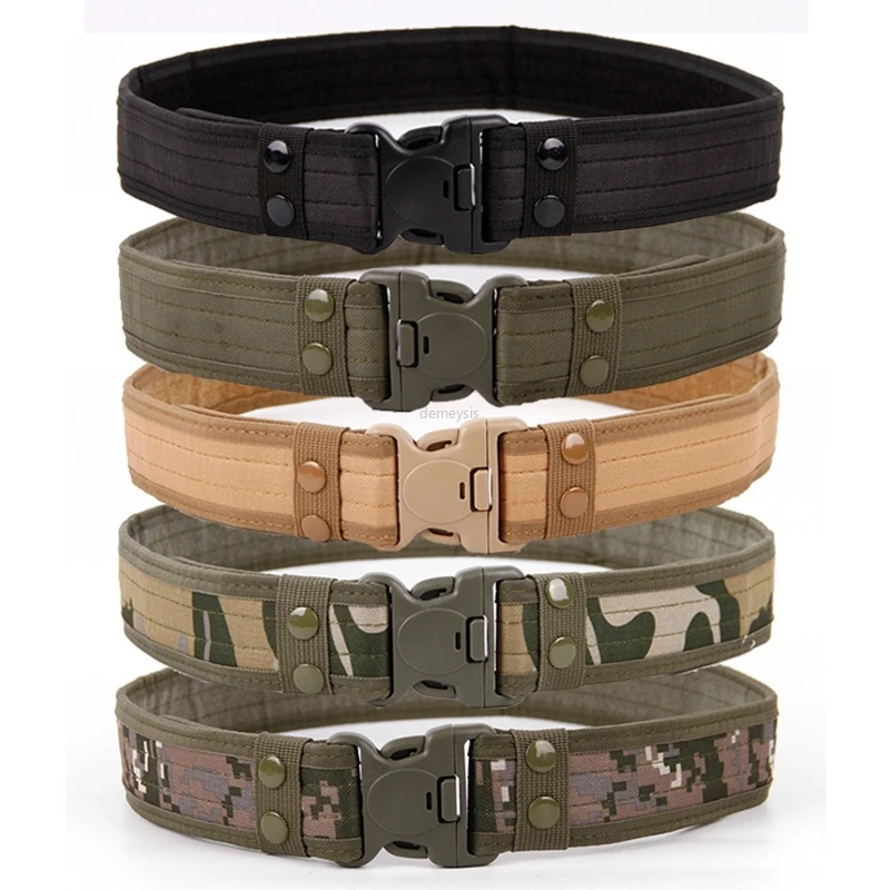 

130CM Adjustable Hunting Waist Belt Army Military Outer Belt Hook & Loop Waistband Tactical Combat Training Wasit Belts
