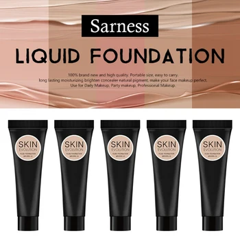 

Face Liquid Foundation Cover Freckles Dark Circles Skin Color Moisturizing Concealer Foundation Liquid