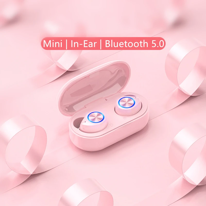 

Bluetooth Headset TWS Wireless in-Ear Binaural 5.0 Macarons Private Mode Bluetooth Headset