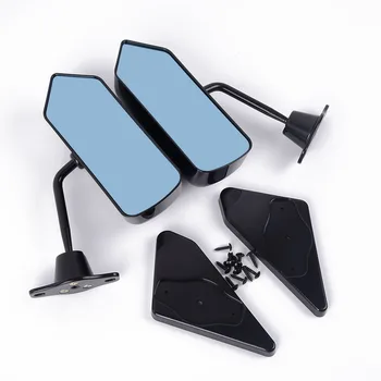 

Accessory Rear View Mirrors Parts 1 Pair Car F1 Style Glossy Black Side