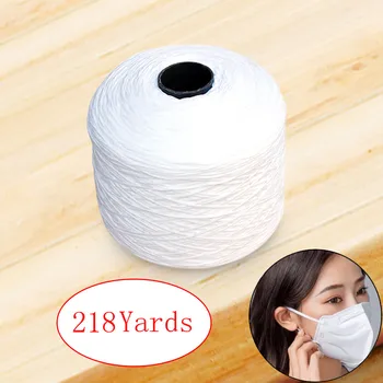 

218 Yards Length 3mm Diy Width Braided Elastic Band White Cord Heavy Stretch High Elasticity Knit Elastic Band For Sewing