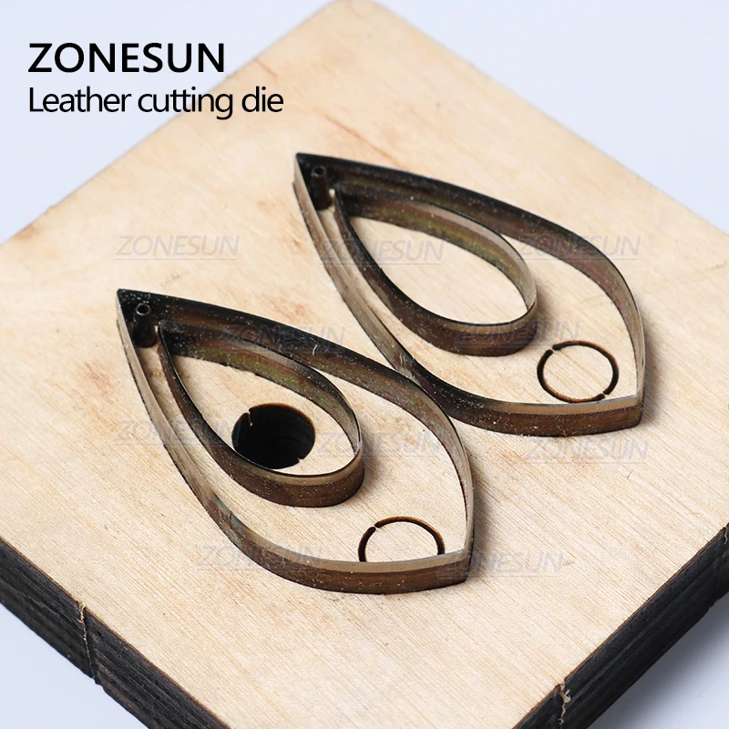 ZONESUN H8, сделай сам, на заказ, резак, кожа, серьги для резки, кожа, вырезанные серьги для стали, правило, штамповочный станок, пресс, инструменты
