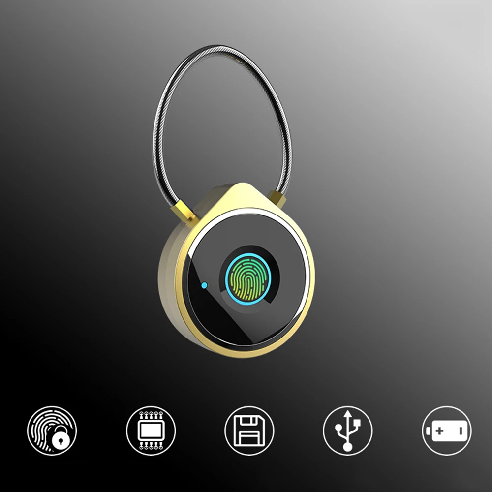 

Anti-Theft Smart Fingerprint Padlock Keyless Bluetooth Door Lock Furniture