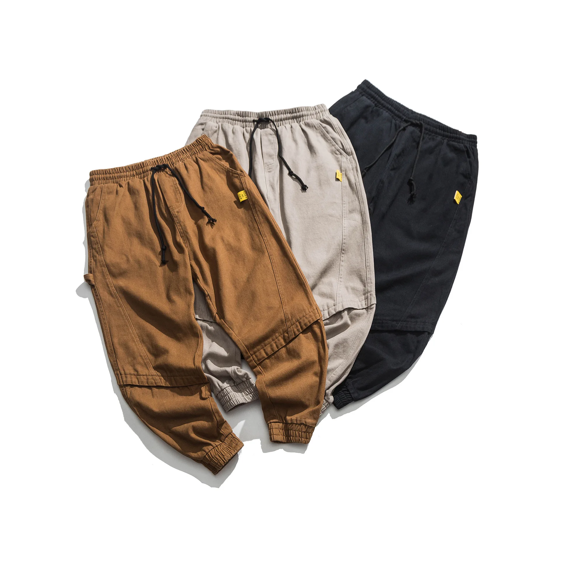

City Where the Product Autumn New Style Origional Japanese-style Leaflet Ankle Banded Pants MEN'S Casual Pants Ankle Banded Pant