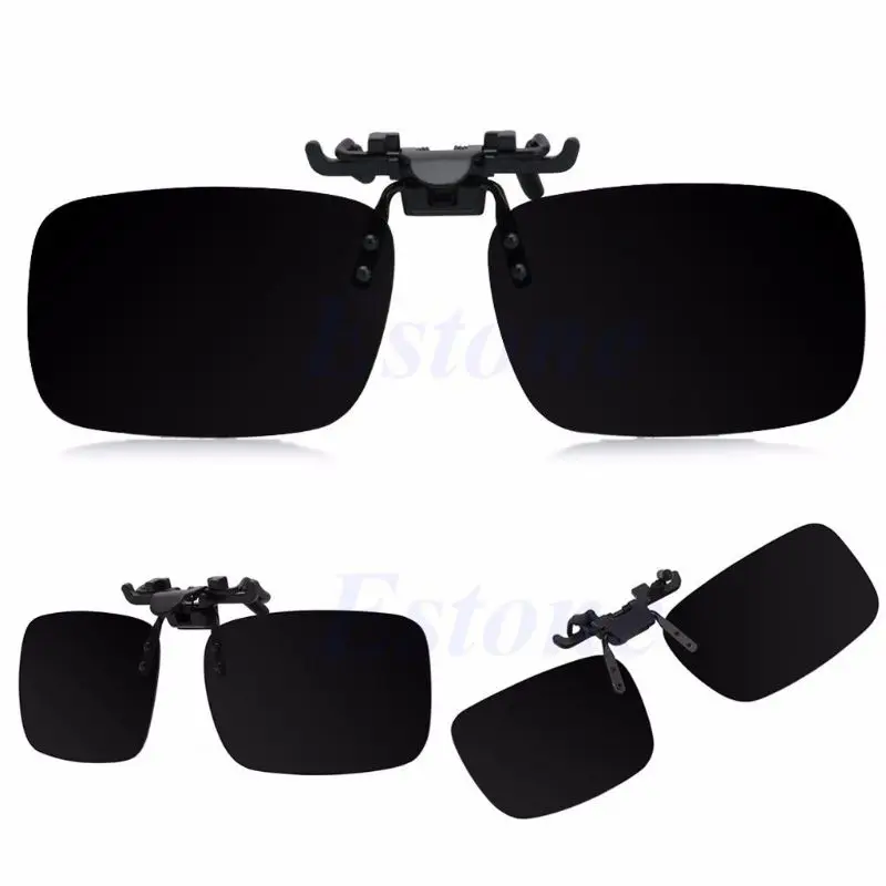 Driving Glasses Polarized Day Night Vision Clip-on Flip-up Lens Sunglasses oversized square sunglasses