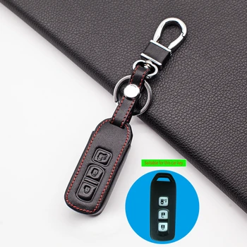 

3 Buttons 100% Leather Motor Key Fob Case for Honda N Nbox Plust Box Personalized NO Wagon N Smart Keyless Remote Fobs