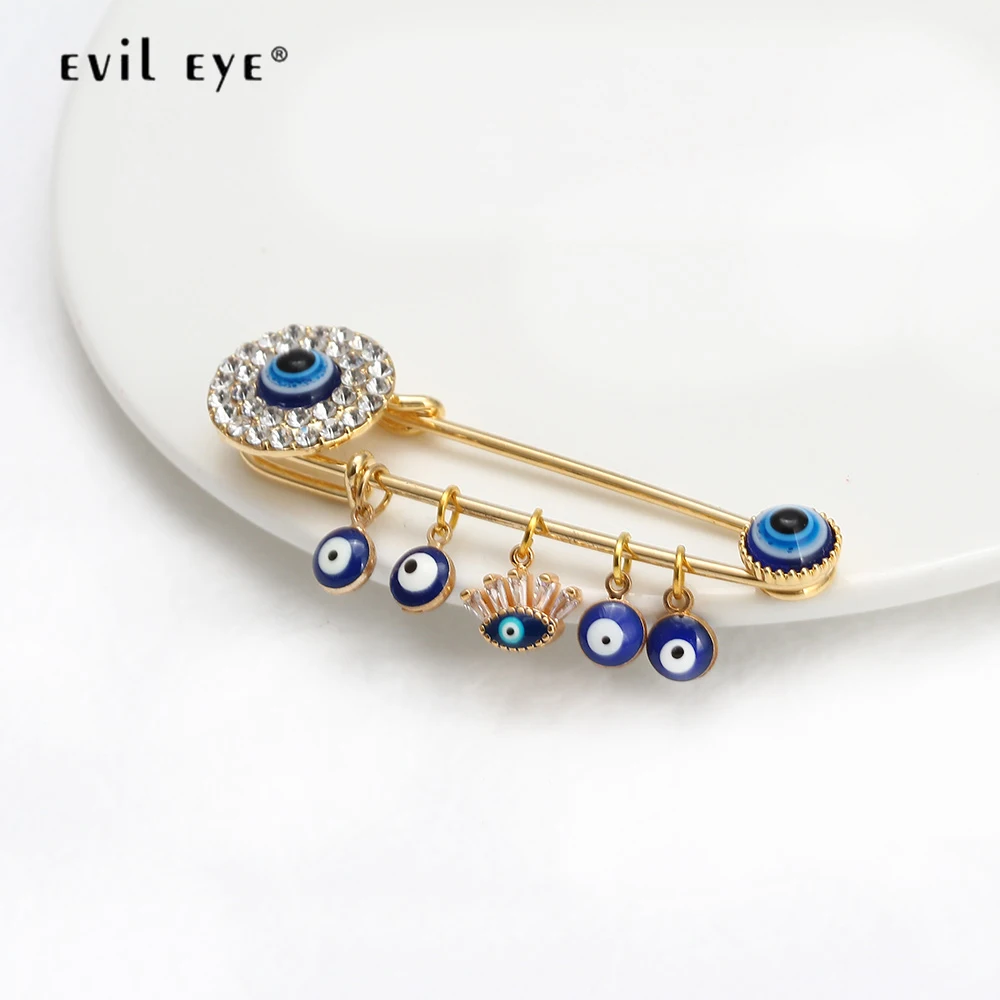 Evil Eye Drop Pin G Olio Blu Turco Evil Eye Nappa Spilla Pin Oro Argento Colore Cuore Mano Fascino Spilla Per Le Donne Ragazze Be218