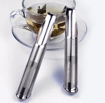 

Tobacco Pipe Shape Stainless Steel Tea Strainer Reusable Loose Leaf Infuser Spice Filter Cup Hanging Style Coffee Teaware