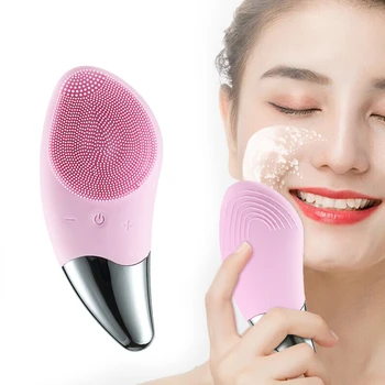 

Electric Facial Cleansing Brush Deep Cleaning Face Ultrasonic Silicone Beauty Eye Massage Face Cleansing Instrument USB Charger