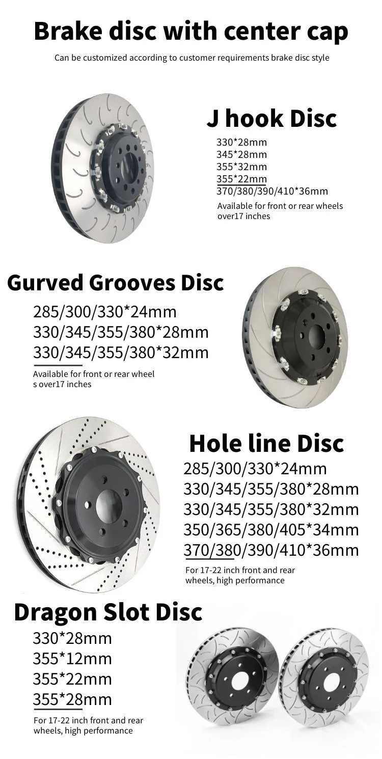 brake disc with center cap