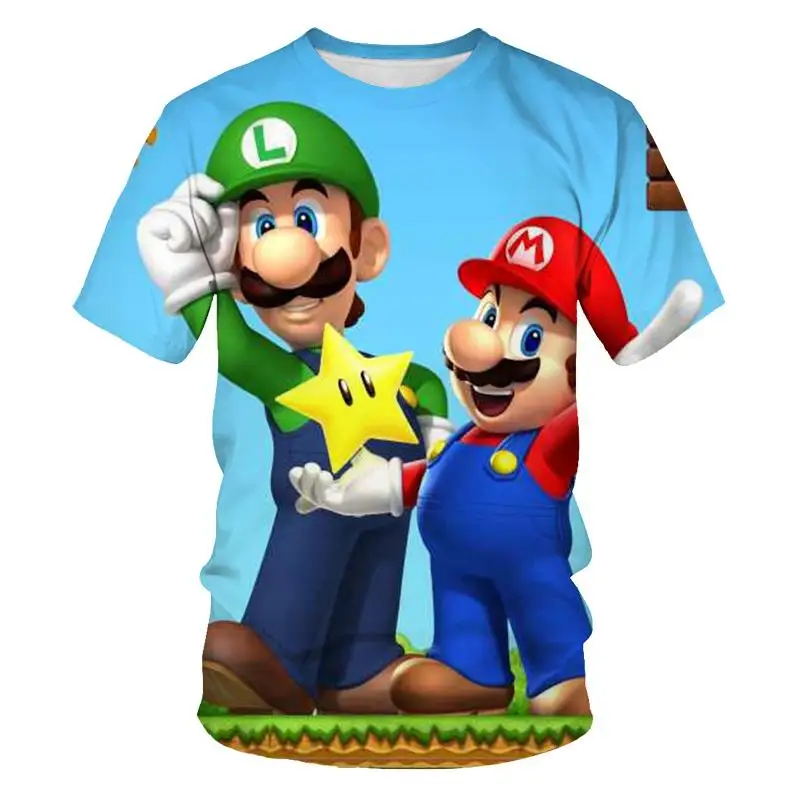 3d принт Super Mario Bros. Одежда с героями мультфильмов; модная футболка с принтом Марио Одиссея; футболки для мужчин и женщин; красивые с коротким рукавом