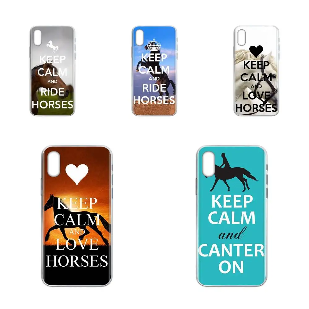 For Samsung Galaxy A71 Note 10 Plus A51 Case A50 A 71 51 Soft Silicone Phone Cover Quotes Keep Calm And Ride On Horse | Мобильные