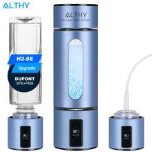 

ALTHY H2-SE Hydrogen Rich Water Generator Bottle DuPont SPE+PEM Dual Chamber lonizer Cup + H2 Inhalation Device