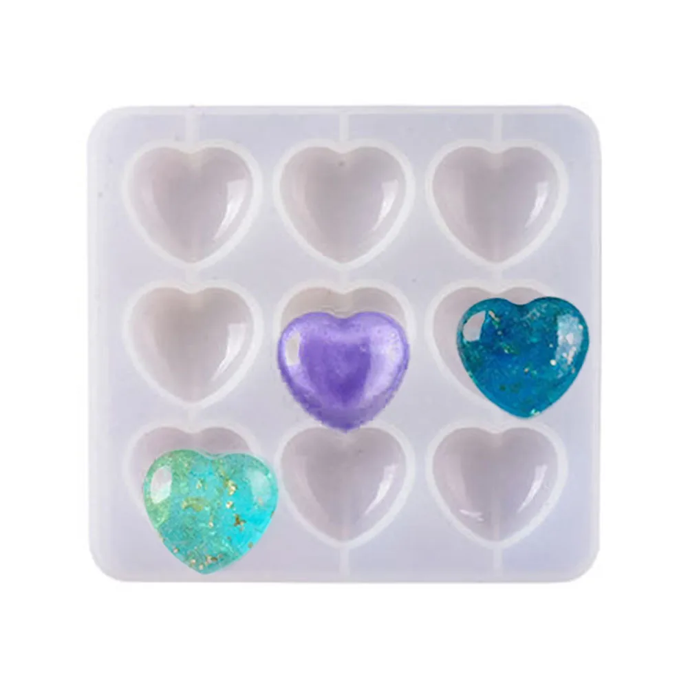 

1pcs Heart Resin Charms Pendant Molds UV Resin Jewelry Liquid Silicone Mold For DIY Intersperse Decorate Making Jewelry Findings