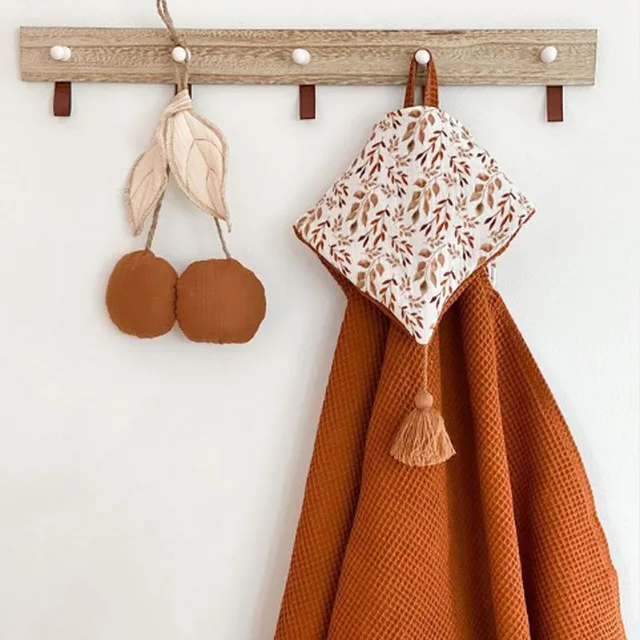 Nordic Style Kids Room Decoration Kawaii Cotton Cherry Wall Hanging Ornaments Children Baby Bedroom Accessories Home Party Decor 2