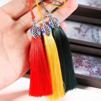 

Length 16cm Metal Cap Tassel Jewelry Curtain Garments Decorative Accessories DIY Key Cell Phone Bag Fringe Trim Tassels Pendant
