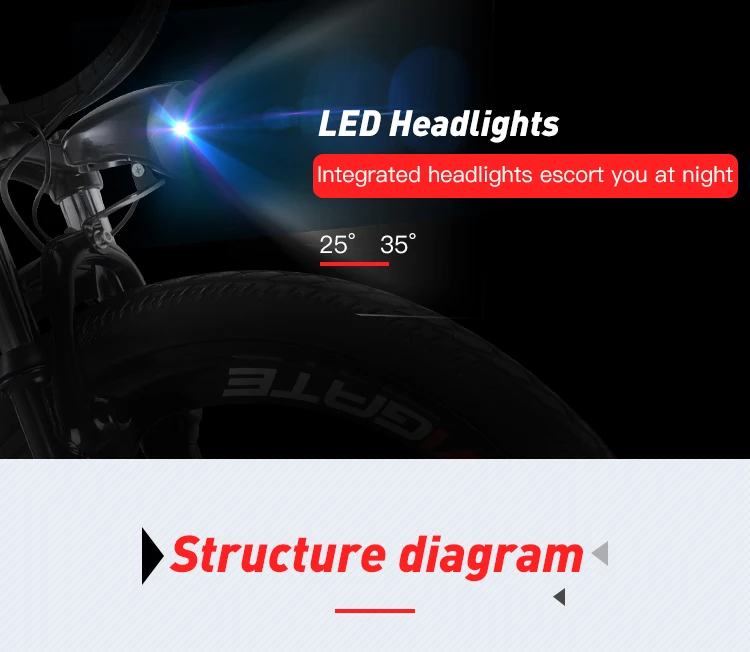 Best New electric bicycle 48V500W assisted mountain bicycle 50KM super large lithium battery 48V10.4AH electric bicycle Ebike Moped 13