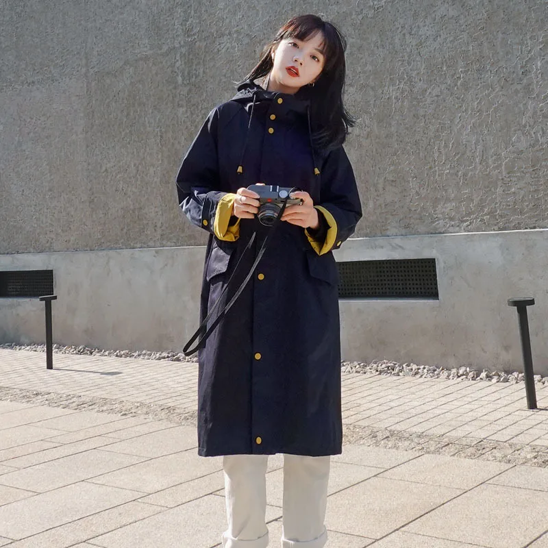 

Photo Shoot 2020 Spring And Autumn New Style Coat waitmore Trench Coat Women's Mid-length Korean-style Loose-Fit Short-height Fa