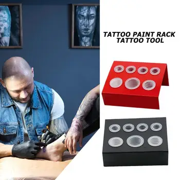 

2pcs 7 Holes Tattoo Ink Cups Holder Stainless Steel Permanent Makeup Tint Rack Makeup Beauty Supplies tattoo accessories