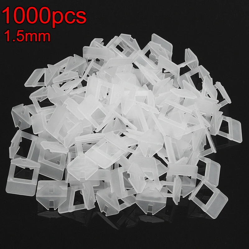 

1000pcs/Set 1/1.5/2/2.5/3mm White Paving Tile Floor Wall Leveler Leveling System Replacements Construction Tool Parts
