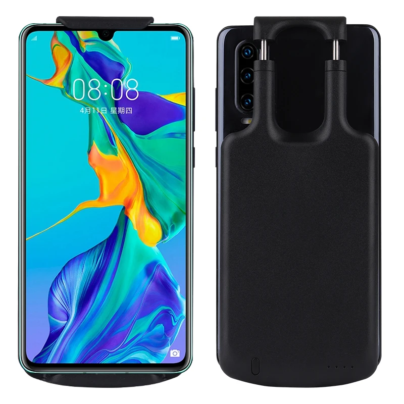 Универсальное регулируемое зарядное устройство type-C для Huawei, OPPO samsung Vivo Oneplus sony Google Xiaomi power Bank Case 5,0-6,5 - Цвет: Черный