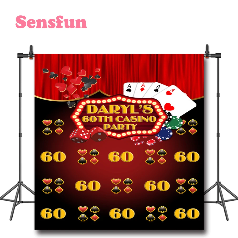 Sensfun пользовательские 60th день рождения фотографии фоны казино тема фото фон