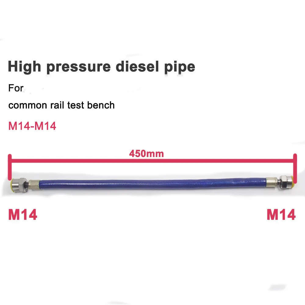 

Good quality!High pressure diesel pipe of 45cm with double M14 nuts, common rail fuel tube for common rail test bench