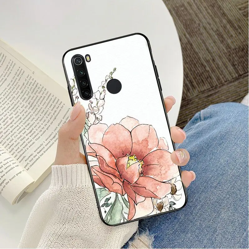 Colorful ink painting flowers