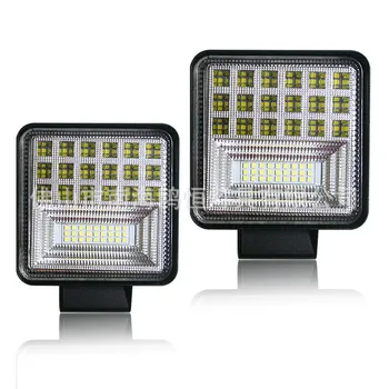 

4-Inch Square Light Car LED Work Light 126w Yellow off-Road Driving Fog Light Truck Reversing Light Auxiliary Strobe