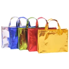 20 штук фабрика doule Толстая Высококачественная лазерная пленка Нетканые хозяйственные сумки для продвижения подарочная сумка принимаются на заказ