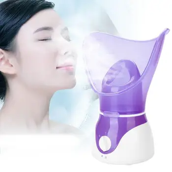 

2 in 1 Face Steamer Aromatherapy Humidifier Face Mist Sprayer Moisturizing Face Care Steaming Beauty Machine Purple 110-240V