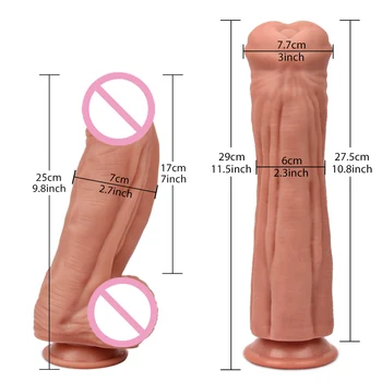 29CM Silicone Dildo Erotic Soft Realistic Huge Penis Strong Suction Cup Dick Adult Sex Product Anal Butt Plug Sex Toys for Women 2
