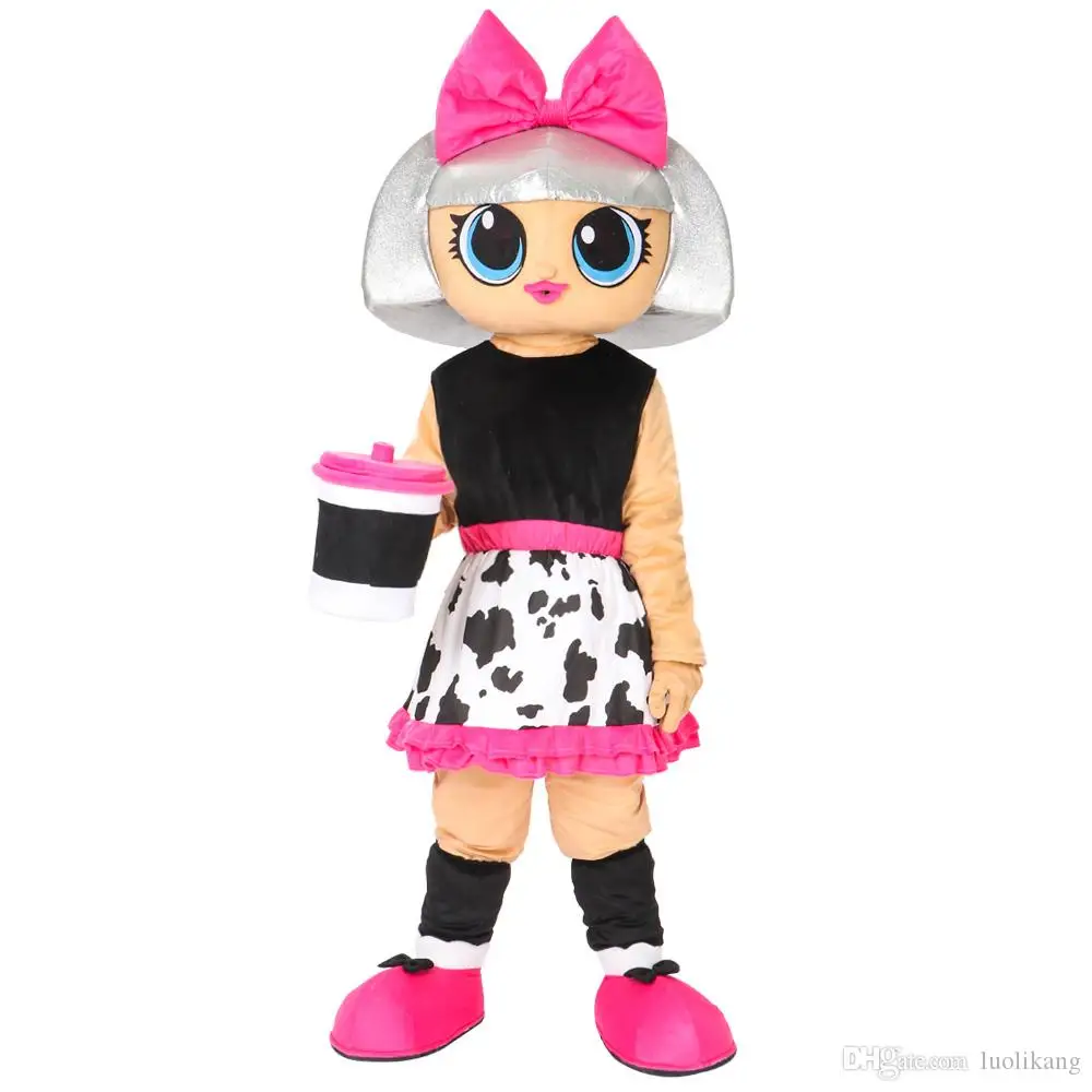

New Style Clear LOL girl doll Mascot Costume Adult Halloween Birthday party cartoon Apparel Cosplay Costumes