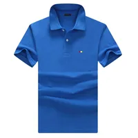 Polos à manches courtes pour Homme, S-5XL 100% coton, de haute qualité, décontracté, marque, broderie, mode, revers, été 3