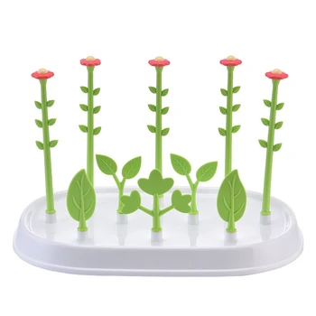 

Bottle Dry Rack Baby Bottle Drain Drying Racks Baby Bottle Cleaning Dryer Drainer Storage Drying Rack Green