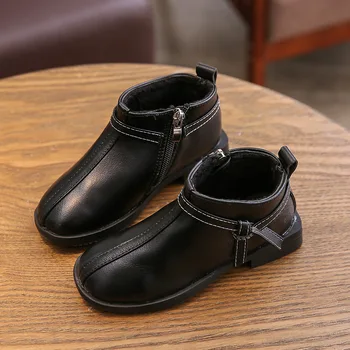 

Fashion Boots Children Kids Girls Boys Winter Warm Short Boots Dress leather shoes Casual Shoes Children's Shoes Drop Shipping