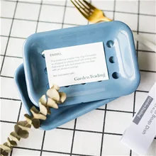 Экспорт Великобритании Ретро Ностальгический Двойной мыльницы эмаль мыльницы для ванны дренаж для мыла коробка