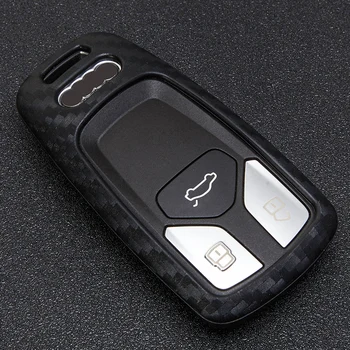

Carbon Fiber Pattern Car Key Case Cover For Audi S4 S5 B9 8W 4M TT TTS RS Coupe Roadster New A4L A6L QT S7 8S Allroad A1 A3 A4