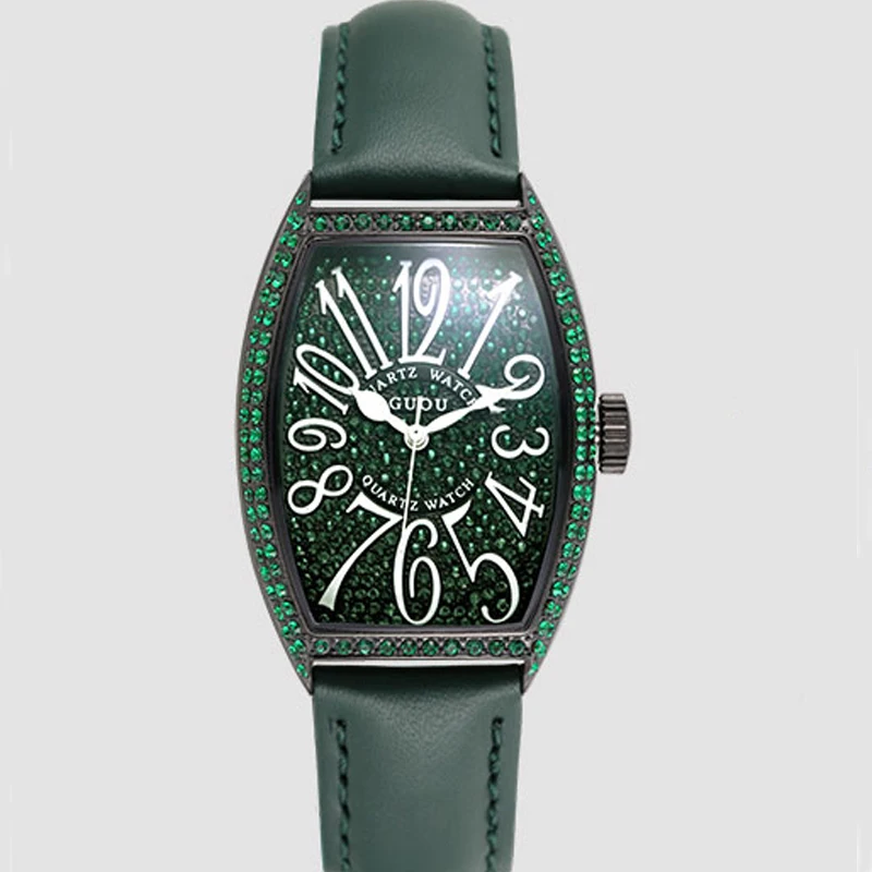 Модные брендовые женские Роскошные Кварцевые Часы Guou со стразами, Классические женские наручные часы, Relogio Feminino