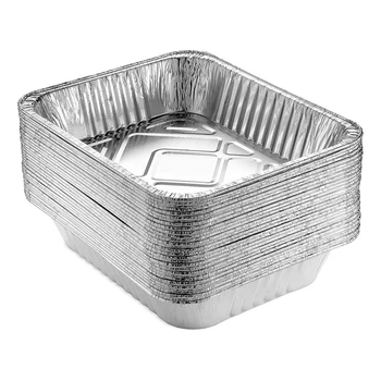 

Aluminum Foil Tray Is Durable Disposable Grill Drip Pan, Cooking and Grilling Food Container.