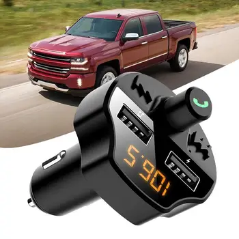 

Bluetooth FM Transmitter Car MP3 Player Audio Receiver FM Charger Wireless Car Bluetooth Modulator Dual USB Handsfree Kit C Q0O5
