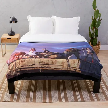 

FFVII Cloud and Cast Throw Blanket Soft Sherpa Blanket Bed Sheet Single Knee Blanket Office Nap Blanket