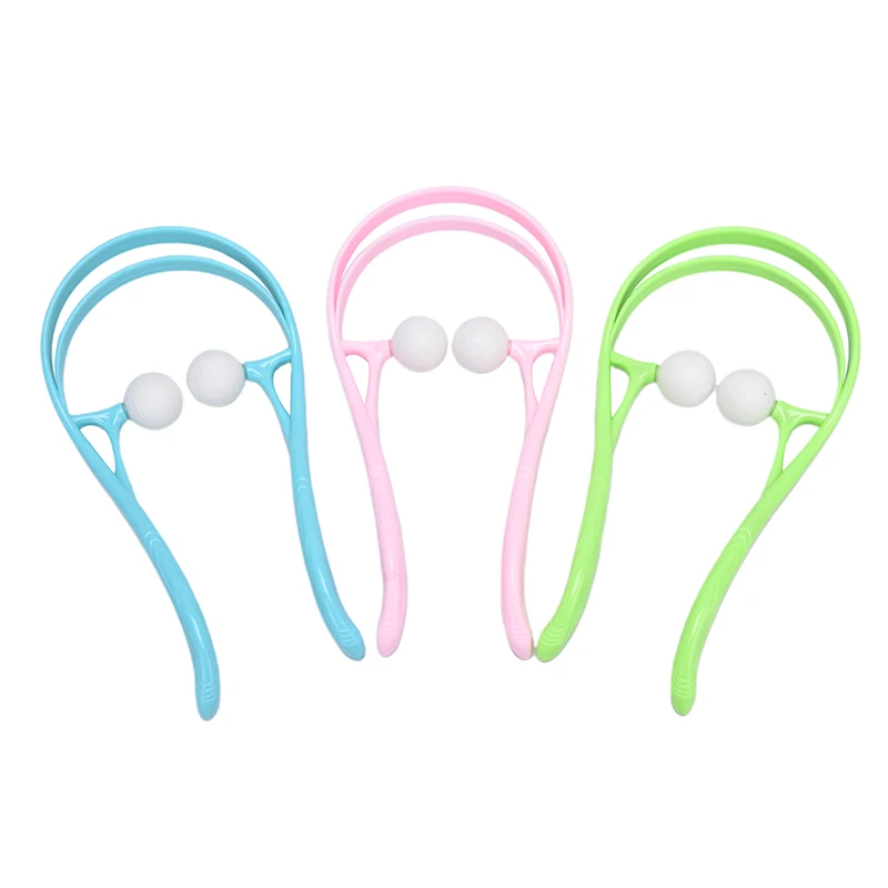 

1pcs Neck Massage Tool Pressure Relieve Hand Roller Massage Neck Shoulder Dual Trigger Point Self Massager