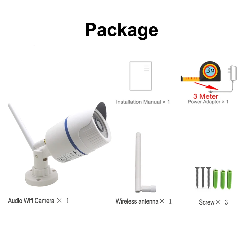 Ip-камера Wifi 1080P 960P 720P HD 64G аудио ночного видения CCTV безопасности дома наблюдения наружный водонепроницаемый беспроводной Onvif IPCam