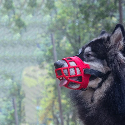 

YOOAP Pet Dog Muzzle Adjustable Breathable Mask Anti Bark Bite Chew Safety for Small Large Dogs Mouth Soft Muzzles Training