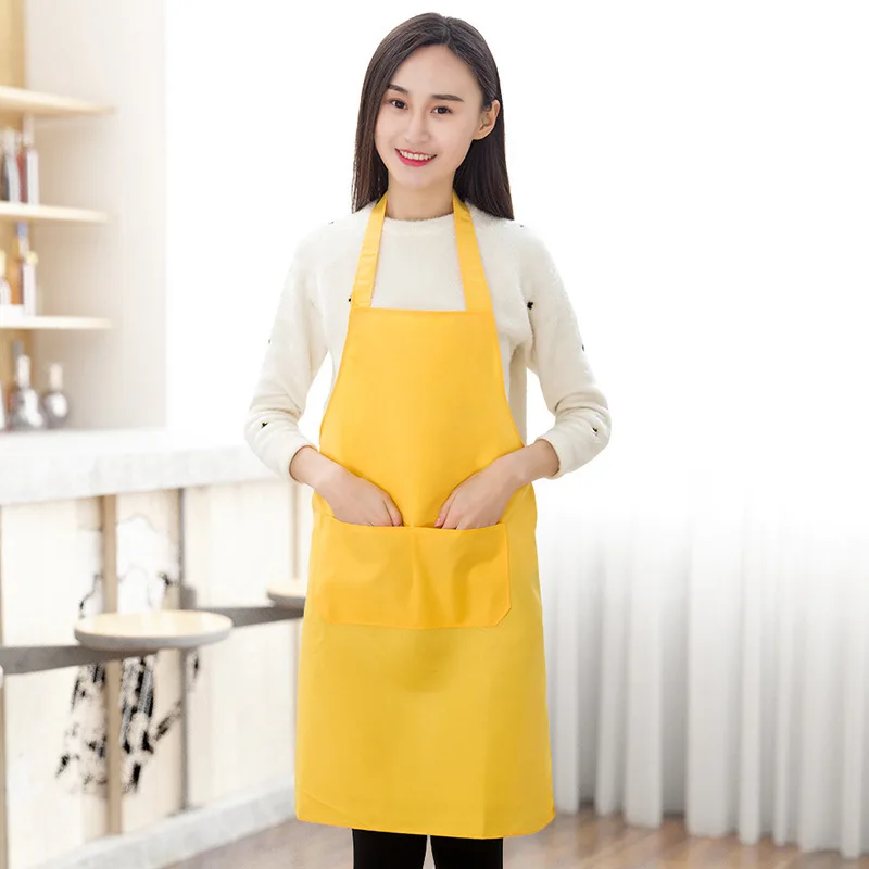 

Solid Color Housework Apron Cooking Kitchen Apron Woman Men Chef Waiter Uniform Cafe Shop BBQ Hairdresser Cooking Baking Aprons