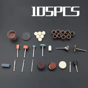 

105 PCs Rotary Power Tool Set Mini Drill Kit Sanding Tools Polishing Tool Accessory Bowlder Bit Polish Grinding Cutting Jad V1V2