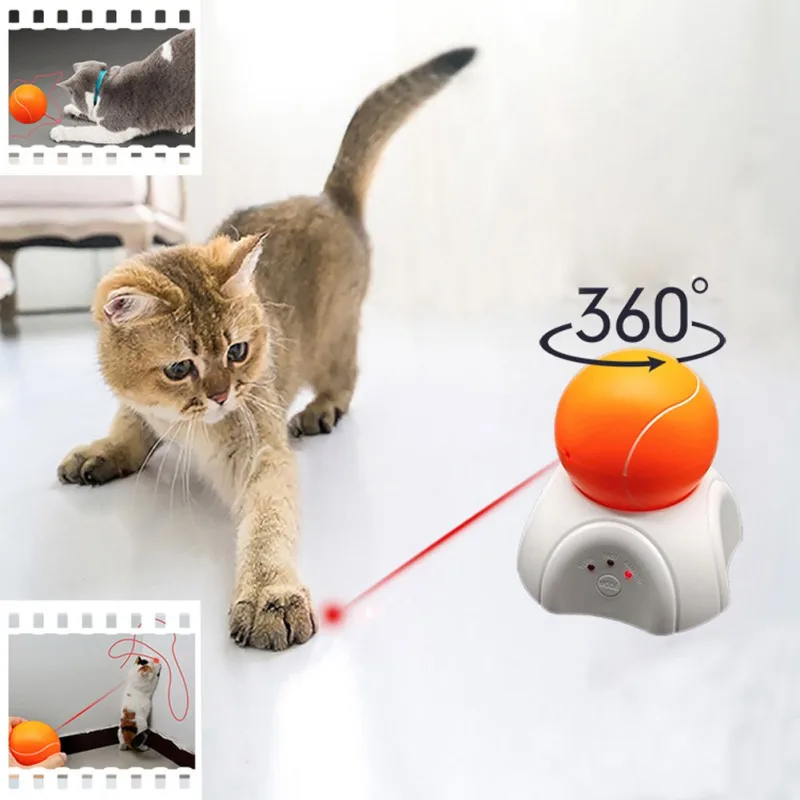 Adjustable Mode Interactive Cat Toy Automatic Pet Dog Ball Laser Funny LED Red Light Electronic | Дом и сад
